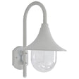 Tuin wandlamp E27 42 cm aluminium wit - AllerleiShop