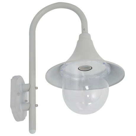 Tuin wandlamp E27 42 cm aluminium wit - AllerleiShop