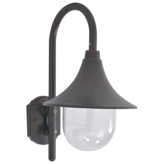 Tuin wandlamp E27 42 cm aluminium brons - AllerleiShop