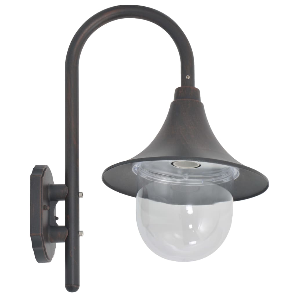 Tuin wandlamp E27 42 cm aluminium brons - AllerleiShop