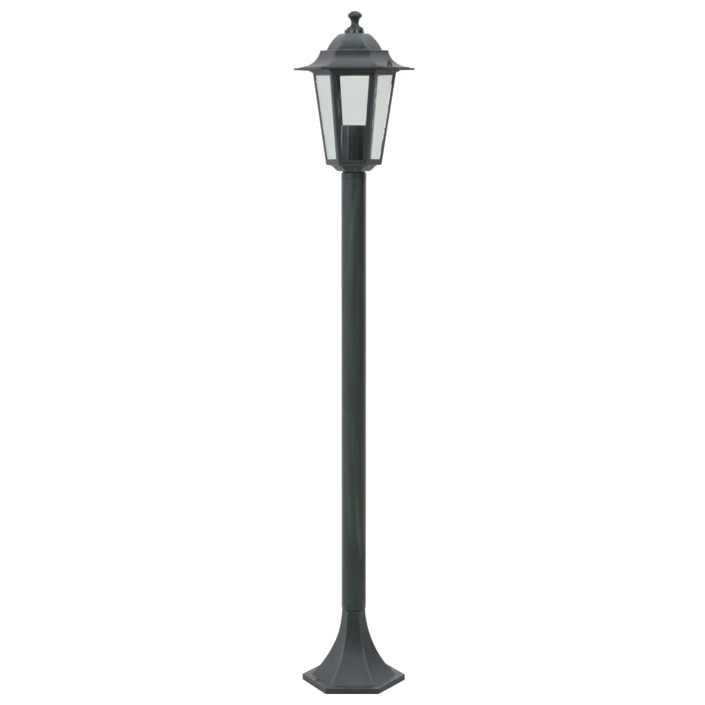 Paalverlichting voor tuin E27 110 cm aluminium donkergroen 6 st - AllerleiShop