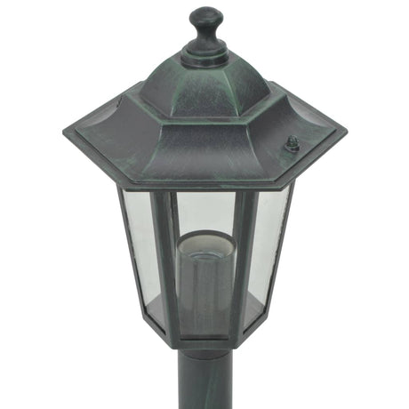 Paalverlichting voor tuin E27 110 cm aluminium donkergroen 6 st - AllerleiShop