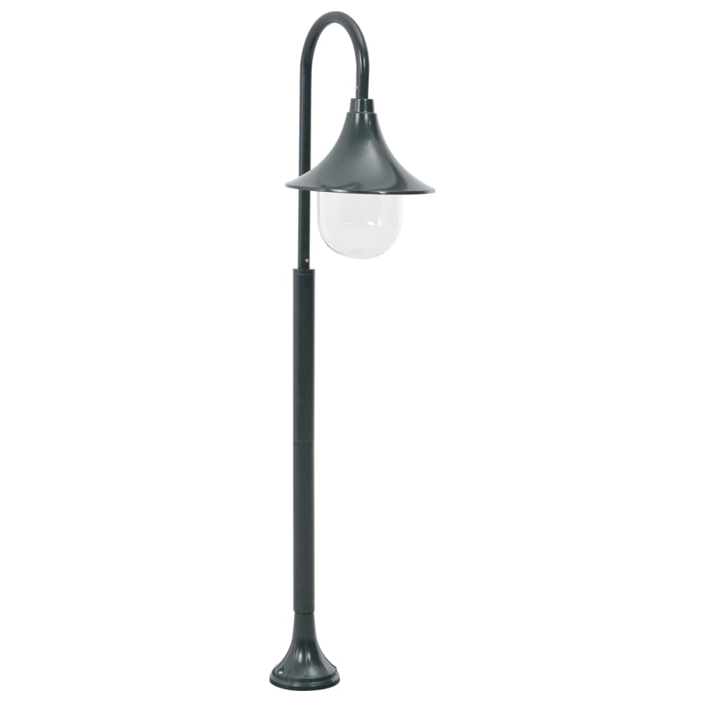 Paalverlichting tuin E27 120 cm aluminium donkergroen - AllerleiShop