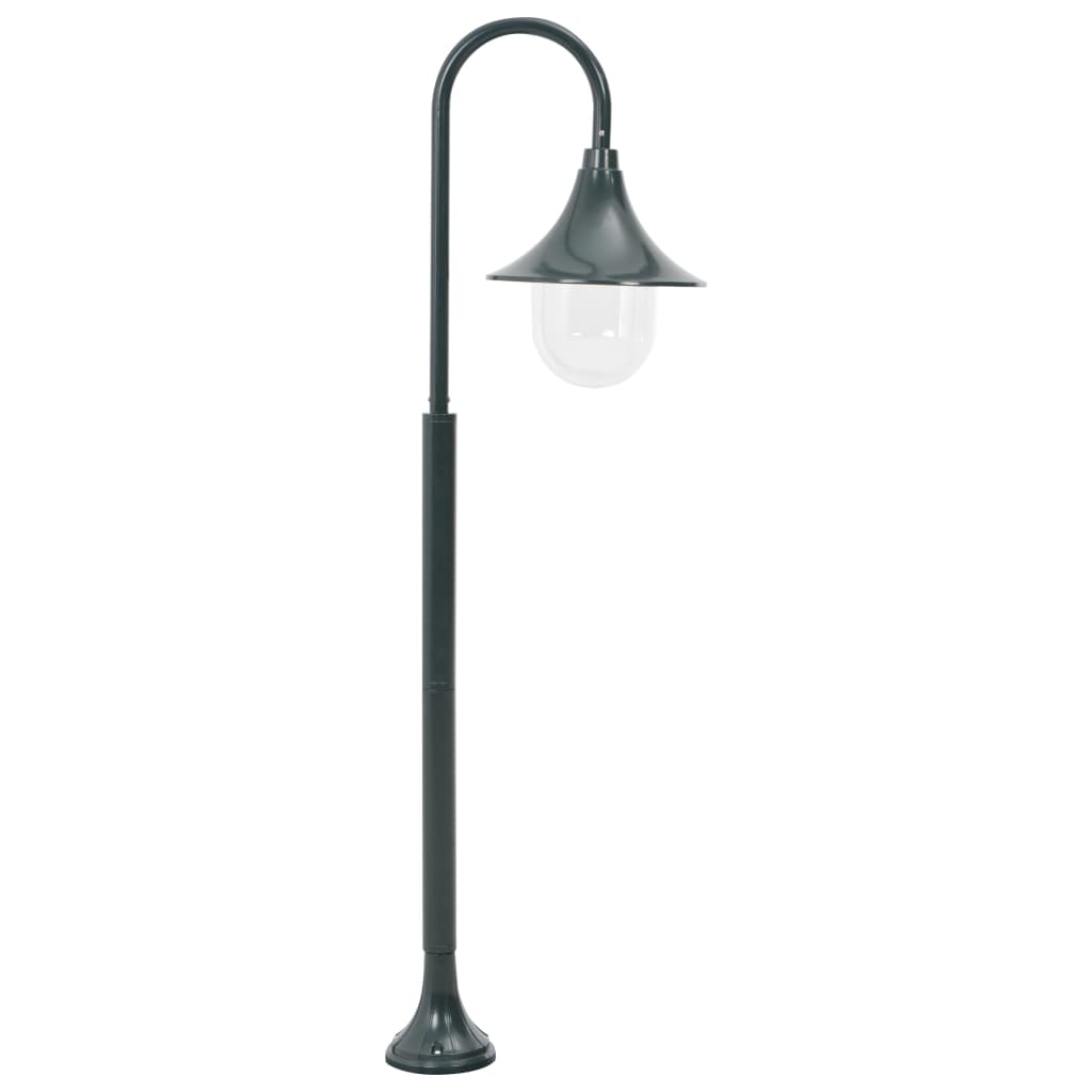 Paalverlichting tuin E27 120 cm aluminium donkergroen - AllerleiShop