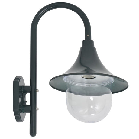 Tuin wandlamp E27 42 cm aluminium donkergroen - AllerleiShop