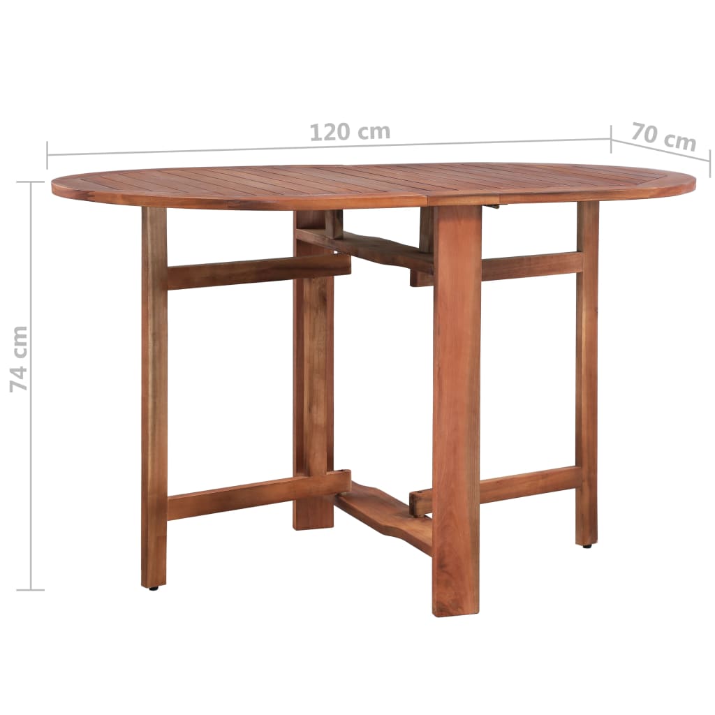 Tuintafel 120x70x74 cm massief acaciahout - AllerleiShop