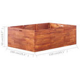 Plantenbak verhoogd 150x100x50 cm acaciahout - AllerleiShop