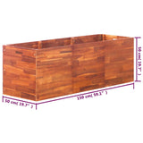 Plantenbak verhoogd 150x50x50 cm acaciahout - AllerleiShop