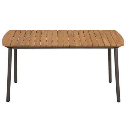 Tuintafel 150x90x72 cm massief acaciahout en staal - AllerleiShop