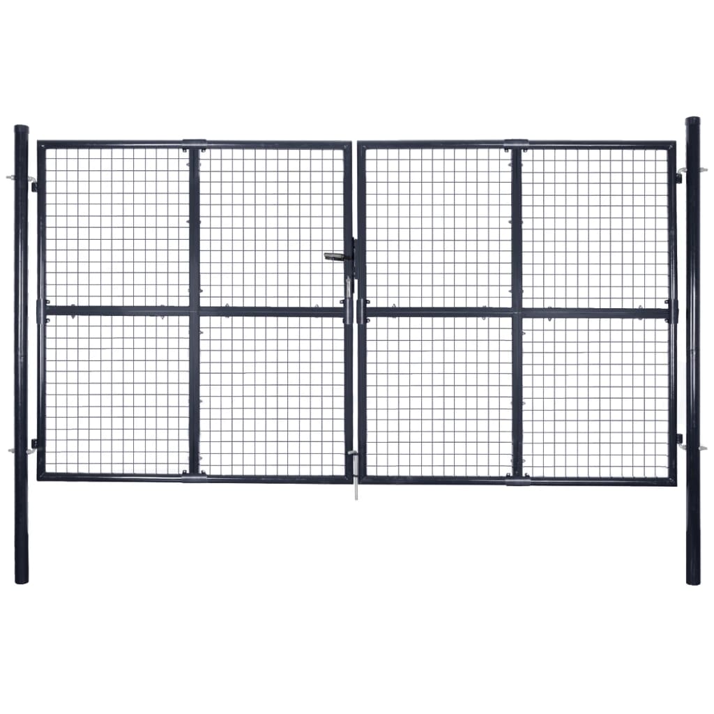 Gaaspoort 289x175 cm gegalvaniseerd staal grijs