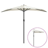 Balkonparasol half met aluminium paal 270x144 cm zandkleurig - AllerleiShop