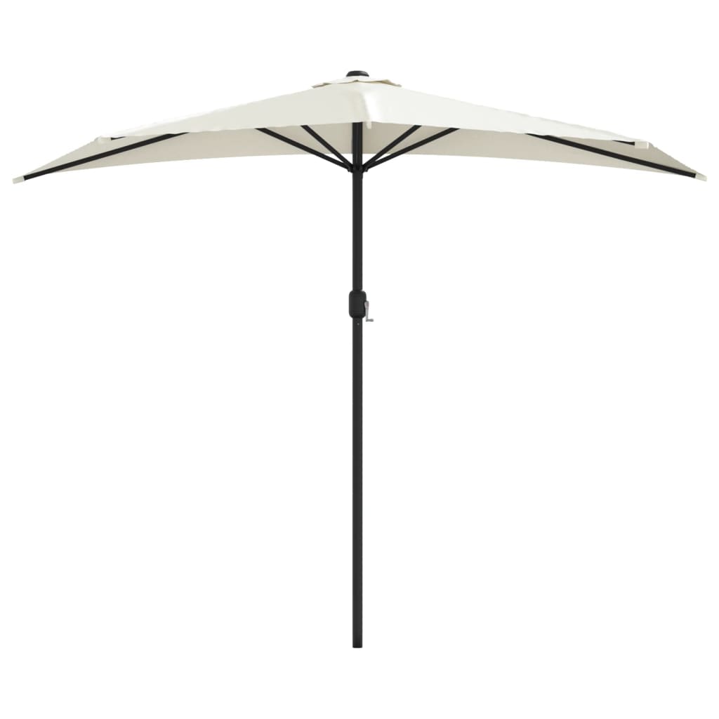 Balkonparasol half met aluminium paal 270x144 cm zandkleurig - AllerleiShop