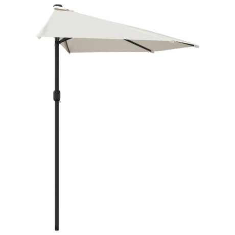 Balkonparasol half met aluminium paal 270x144 cm zandkleurig - AllerleiShop