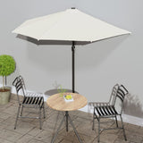 Balkonparasol half met aluminium paal 270x144 cm zandkleurig - AllerleiShop