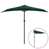 Balkonparasol half met aluminium paal 270x144 cm groen - AllerleiShop