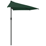 Balkonparasol half met aluminium paal 270x144 cm groen - AllerleiShop