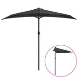 Balkonparasol half met aluminium paal 270x144 cm antraciet - AllerleiShop