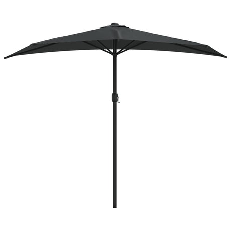 Balkonparasol half met aluminium paal 270x144 cm antraciet - AllerleiShop