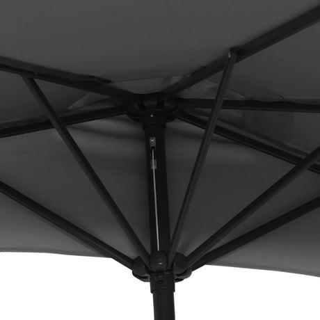 Balkonparasol half met aluminium paal 270x144 cm antraciet - AllerleiShop