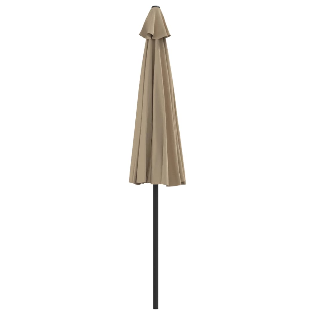 Balkonparasol half met aluminium paal 270x144 cm taupe - AllerleiShop