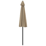 Balkonparasol half met aluminium paal 270x144 cm taupe - AllerleiShop