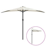 Balkonparasol half met aluminium paal 300x155 cm zandkleurig - AllerleiShop