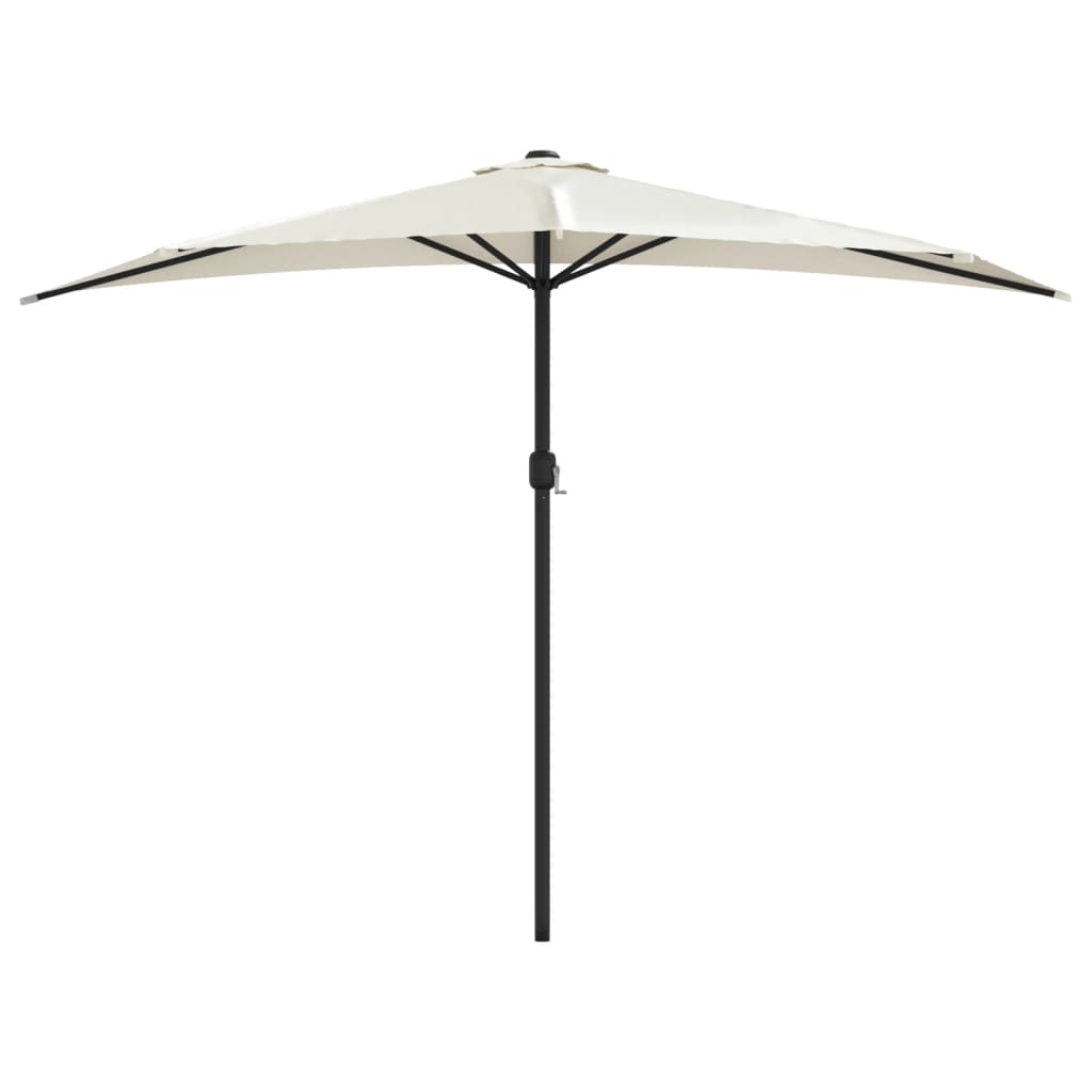 Balkonparasol half met aluminium paal 300x155 cm zandkleurig - AllerleiShop