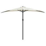 Balkonparasol half met aluminium paal 300x155 cm zandkleurig - AllerleiShop