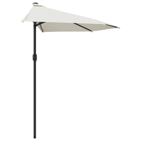 Balkonparasol half met aluminium paal 300x155 cm zandkleurig - AllerleiShop