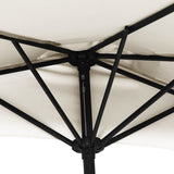 Balkonparasol half met aluminium paal 300x155 cm zandkleurig - AllerleiShop