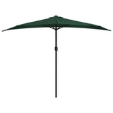 Balkonparasol half met aluminium paal 300x155 cm groen - AllerleiShop