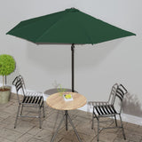 Balkonparasol half met aluminium paal 300x155 cm groen - AllerleiShop