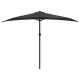 Balkonparasol half met aluminium paal 300x155 cm antraciet - AllerleiShop