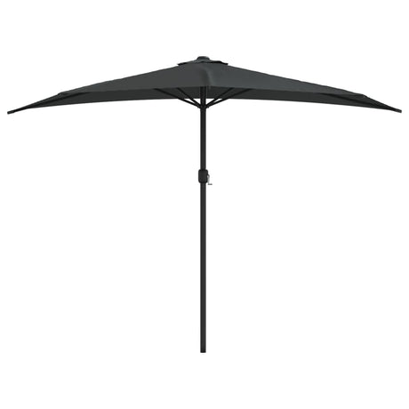 Balkonparasol half met aluminium paal 300x155 cm antraciet - AllerleiShop