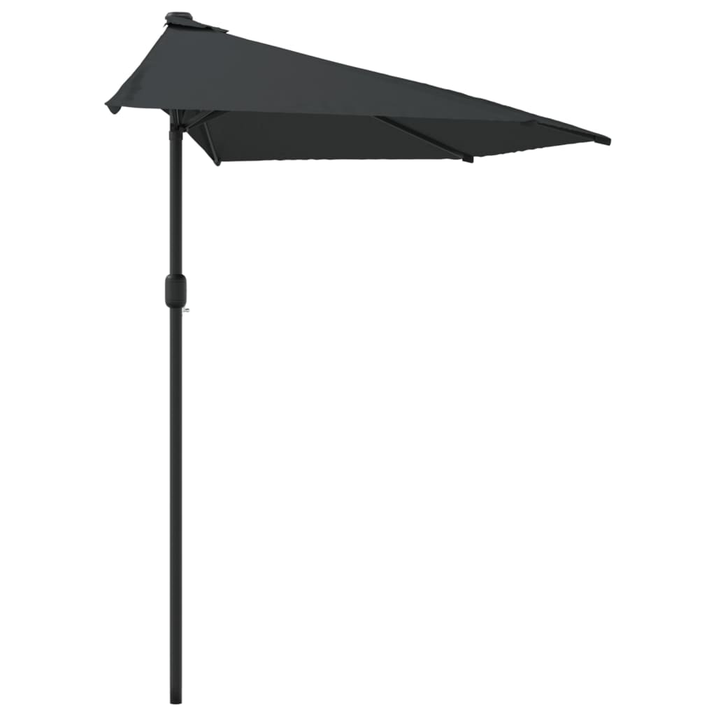 Balkonparasol half met aluminium paal 300x155 cm antraciet - AllerleiShop