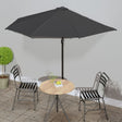 Balkonparasol half met aluminium paal 300x155 cm antraciet - AllerleiShop