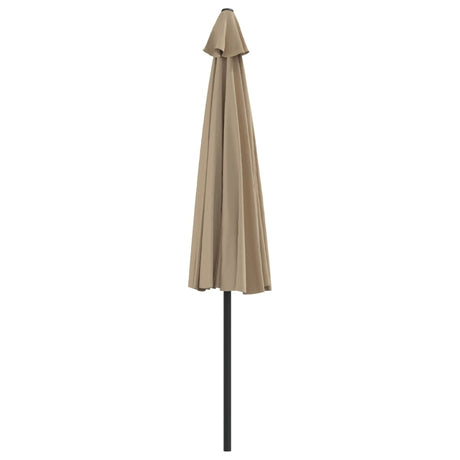 Balkonparasol half met aluminium paal 300x155 cm taupe - AllerleiShop