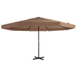 Parasol met aluminium paal 500 cm taupe - AllerleiShop