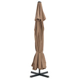 Parasol met aluminium paal 500 cm taupe - AllerleiShop