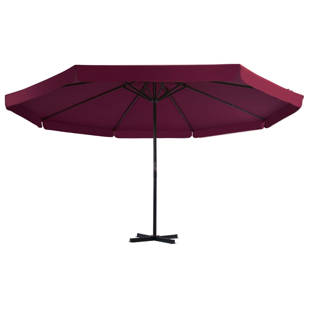 Parasol met aluminium paal 500 cm bordeauxrood - AllerleiShop