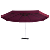 Parasol met aluminium paal 500 cm bordeauxrood - AllerleiShop