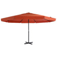 Parasol met aluminium paal 500 cm terracottakleurig - AllerleiShop