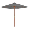 Parasol met houten paal 300 cm antraciet - AllerleiShop