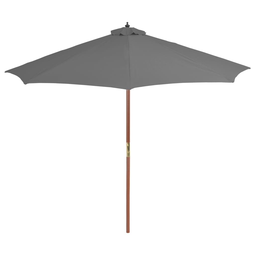 Parasol met houten paal 300 cm antraciet - AllerleiShop