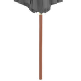 Parasol met houten paal 300 cm antraciet - AllerleiShop