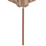 Parasol met houten paal 300 cm taupe - AllerleiShop