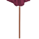 Parasol met houten paal 300 cm bordeauxrood - AllerleiShop