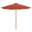 Parasol met houten paal 300 cm terracotta - AllerleiShop