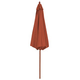 Parasol met houten paal 300 cm terracotta - AllerleiShop