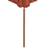 Parasol met houten paal 300 cm terracotta - AllerleiShop